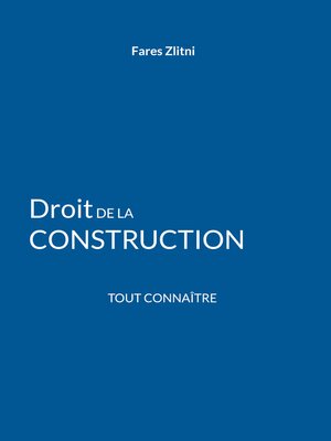 cover image of Droit de la construction
